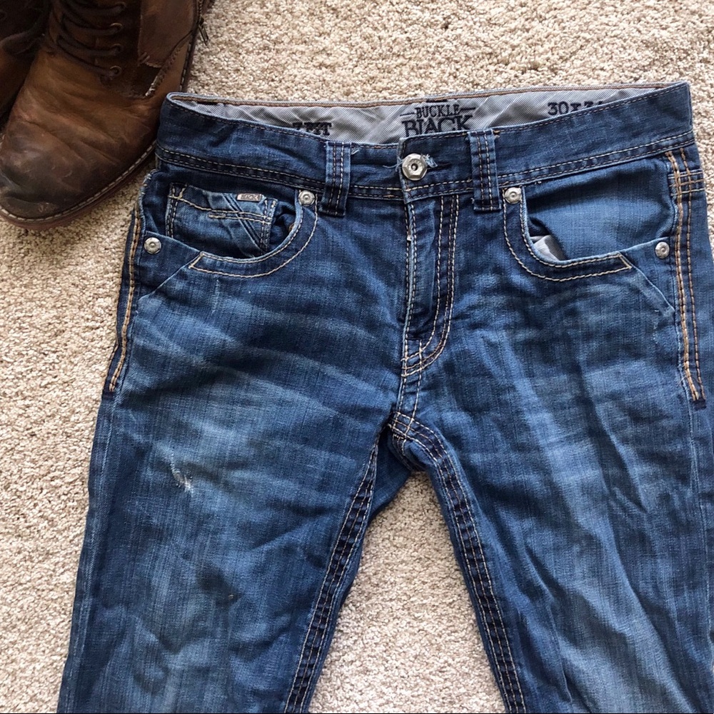 Buckle black 7 fit 30x34 men’s blue jeans